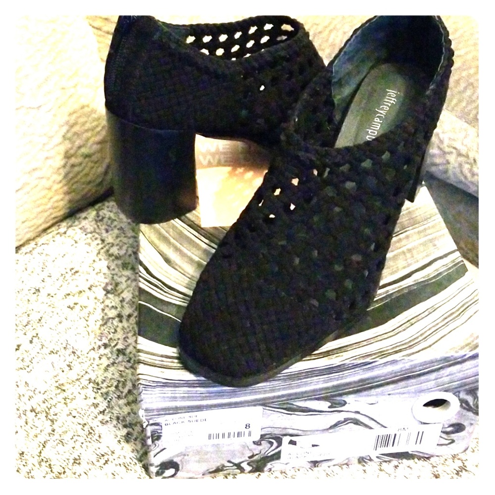 JEFFREY CAMPBELL- Aceline black suede shoes -